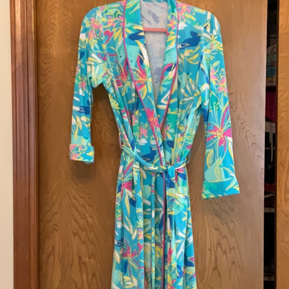 Long cotton robe, large